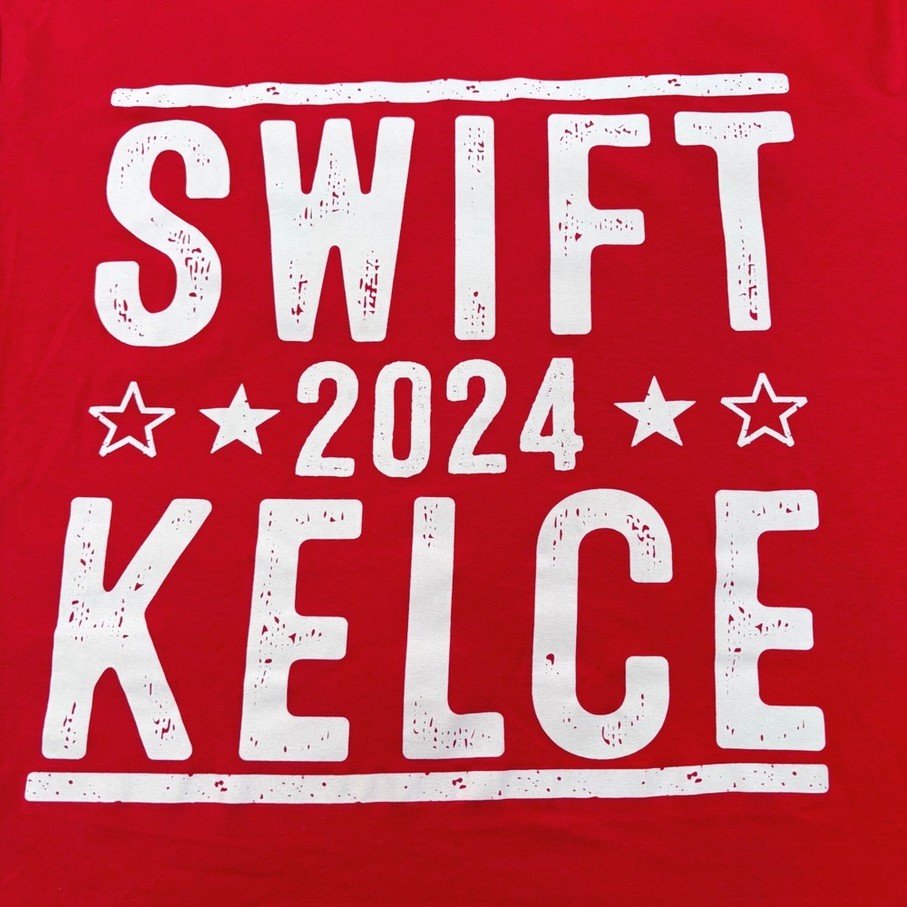 Swift Kelce 2024 Short Sleeve T-Shirt Red Sz M